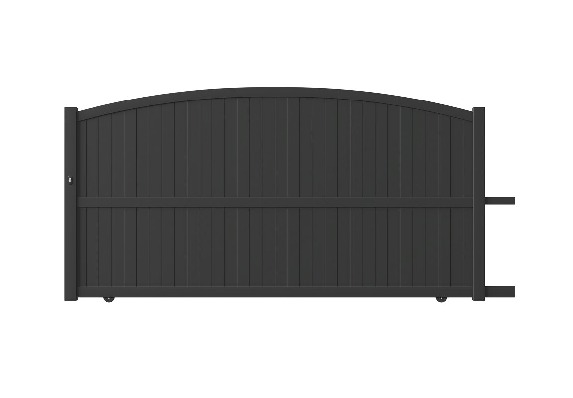 Portail coulissant aluminium plein - Island