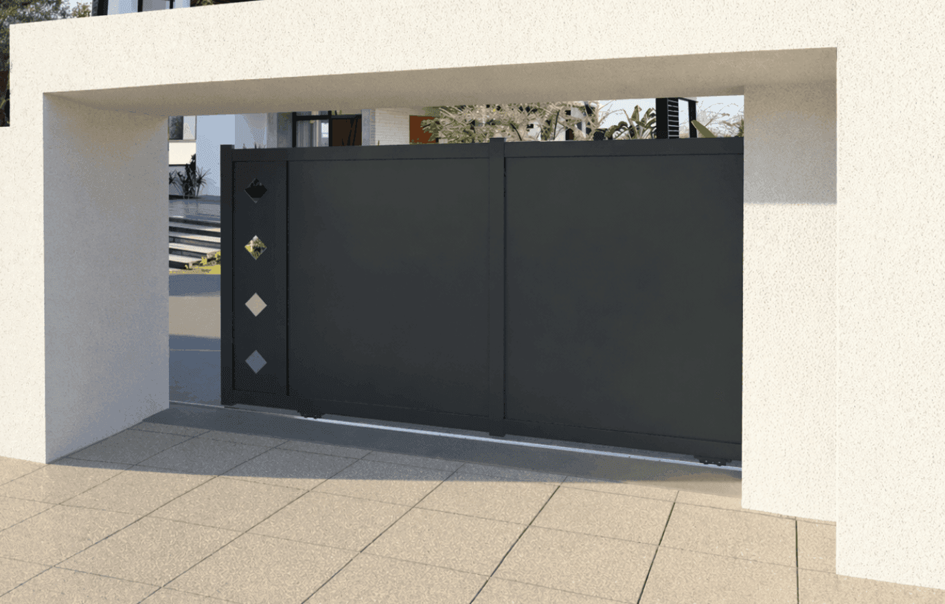 Portail coulissant aluminium - Bora
