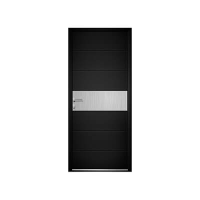 Porte d'entrée aluminium panneau plein alunox - Galibier
