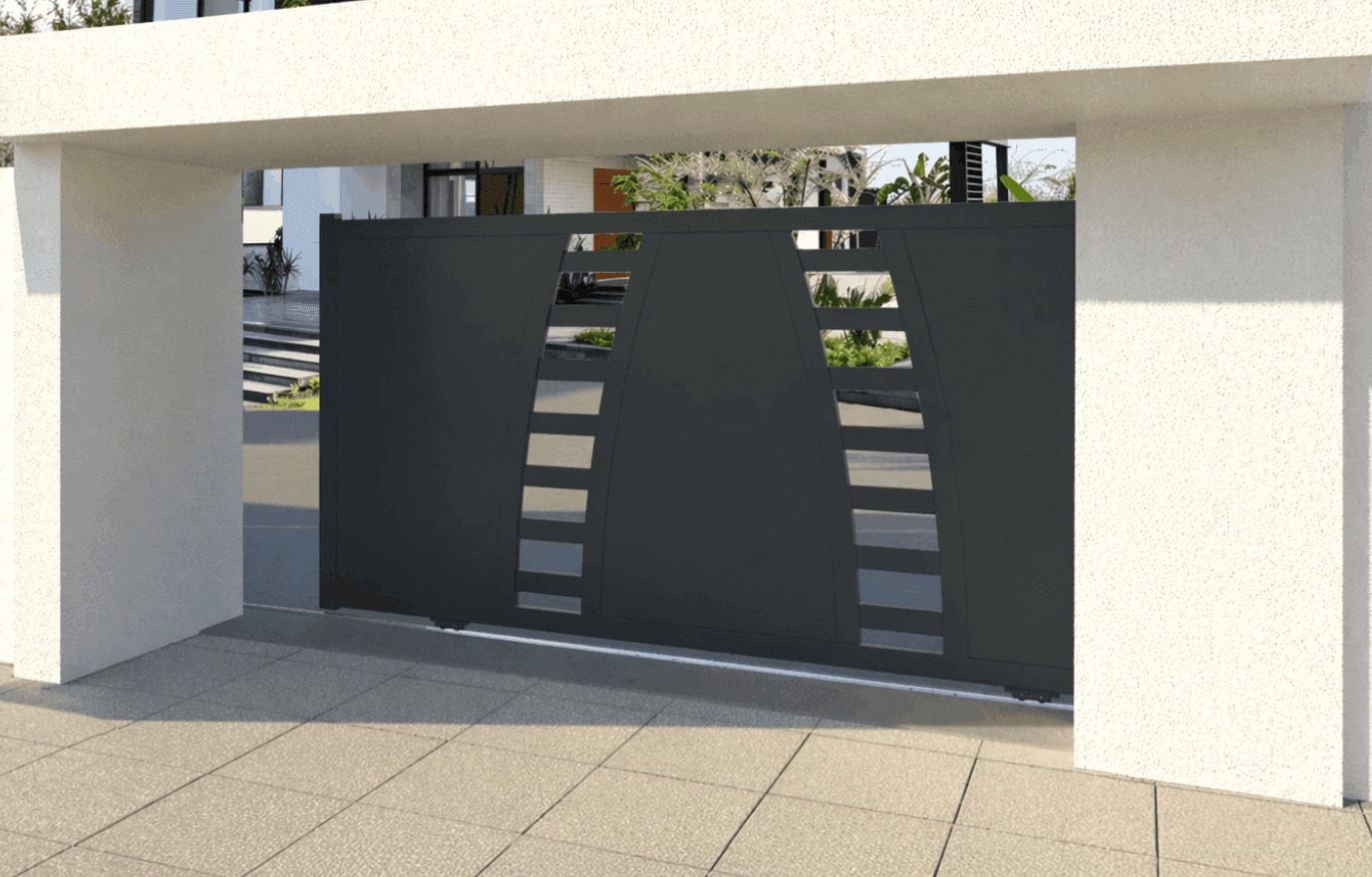 Portail coulissant aluminium - Tasmanie