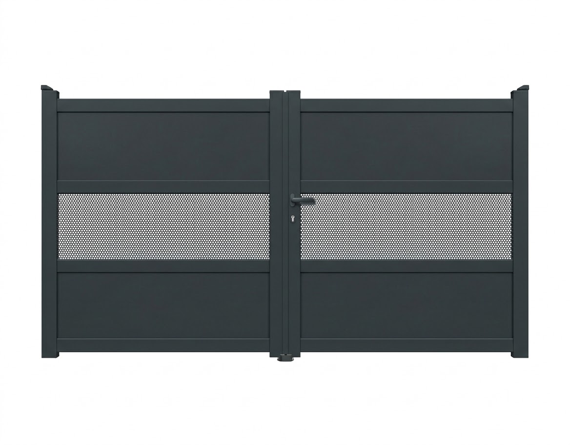 Portail battant aluminium semi-ajouré - Salomon