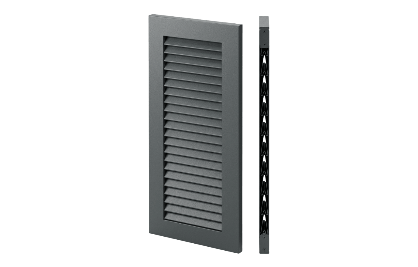 Volet Battant aluminium extrudé - Persienne lames chevron non ajourés