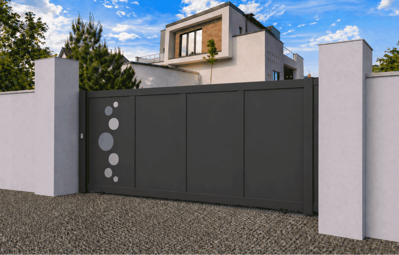 Portail coulissant aluminium manuel - Capri