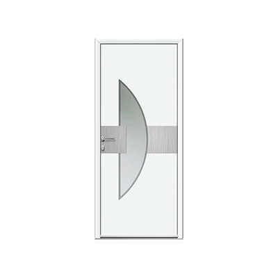 Porte d'entrée aluminium panneau vitré - Faucille