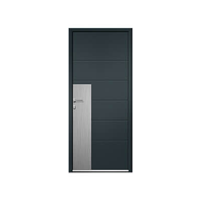 Porte d'entrée aluminium panneau plein alunox - Vence