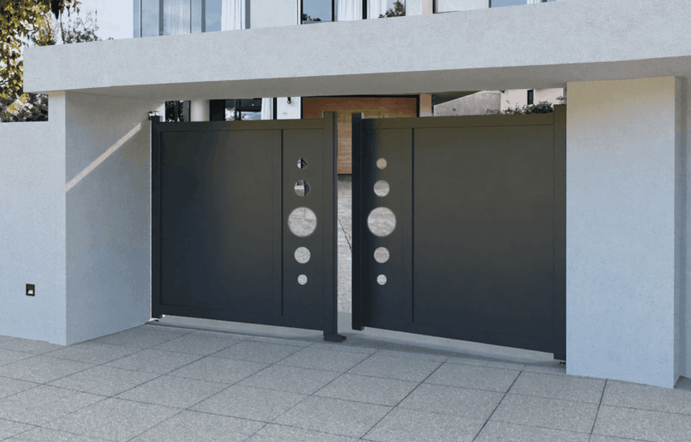 Portail battant aluminium décoratif - Bora