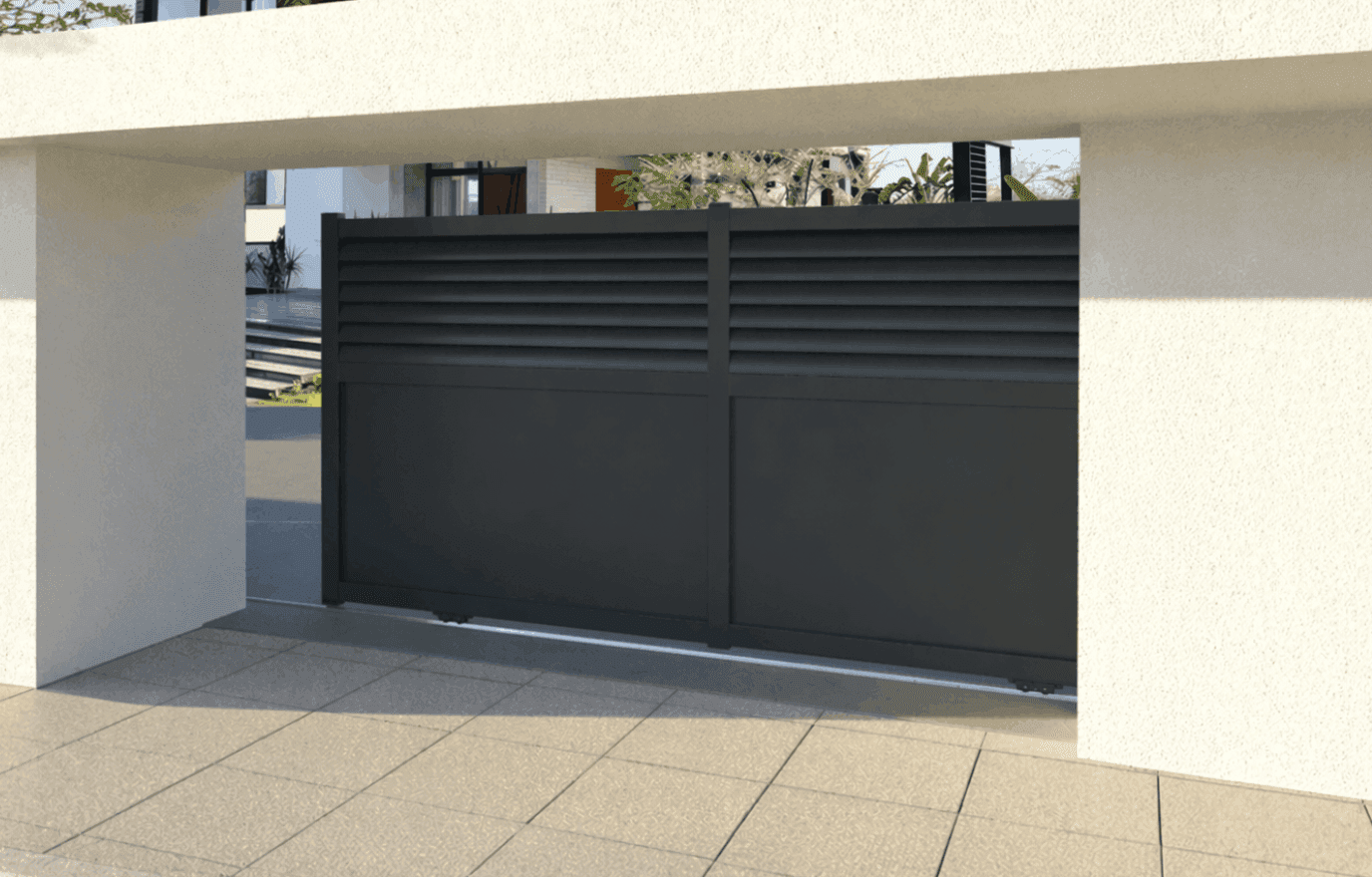 Portail coulissant aluminium - Malte