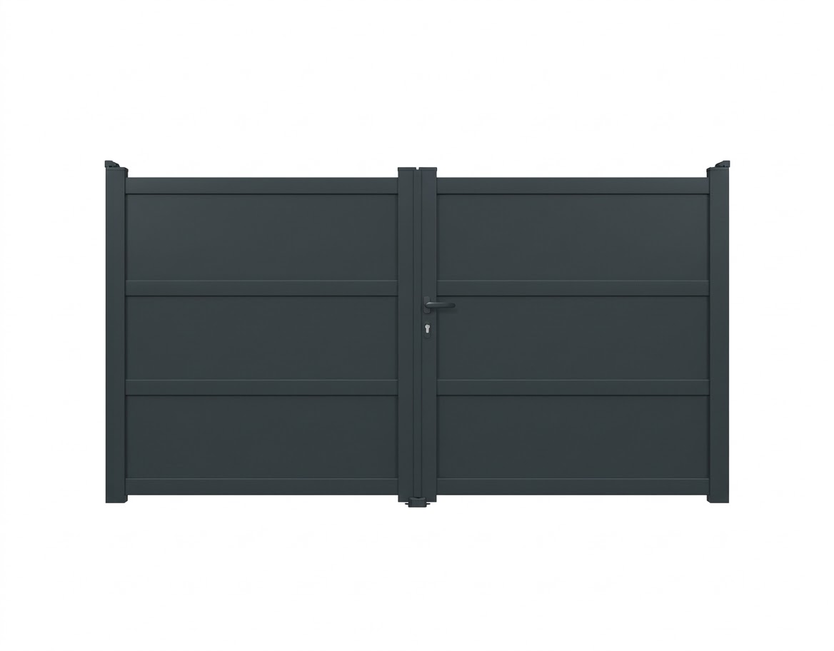 Portail battant aluminium plein - Guadeloupe