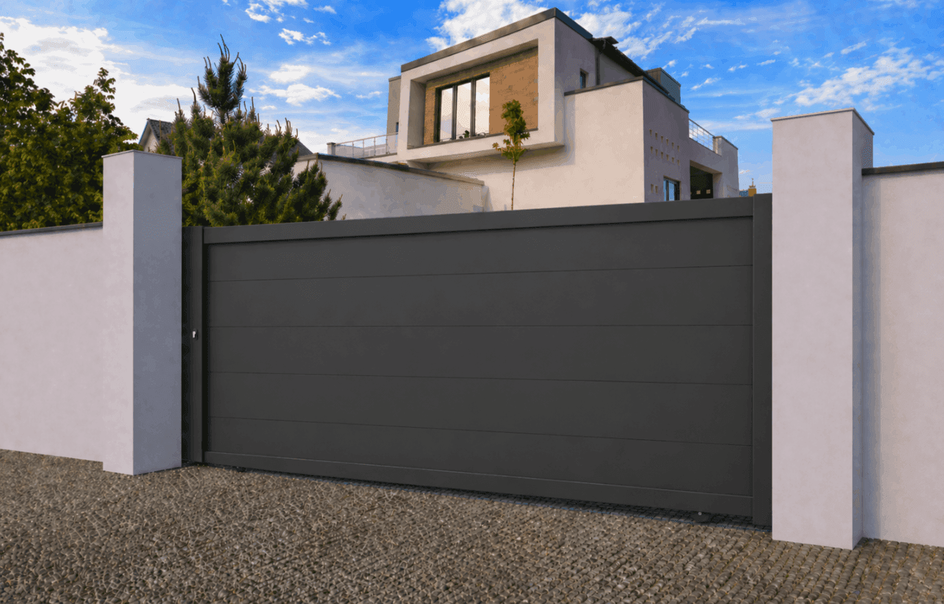 Portail coulissant aluminium manuel - Skye