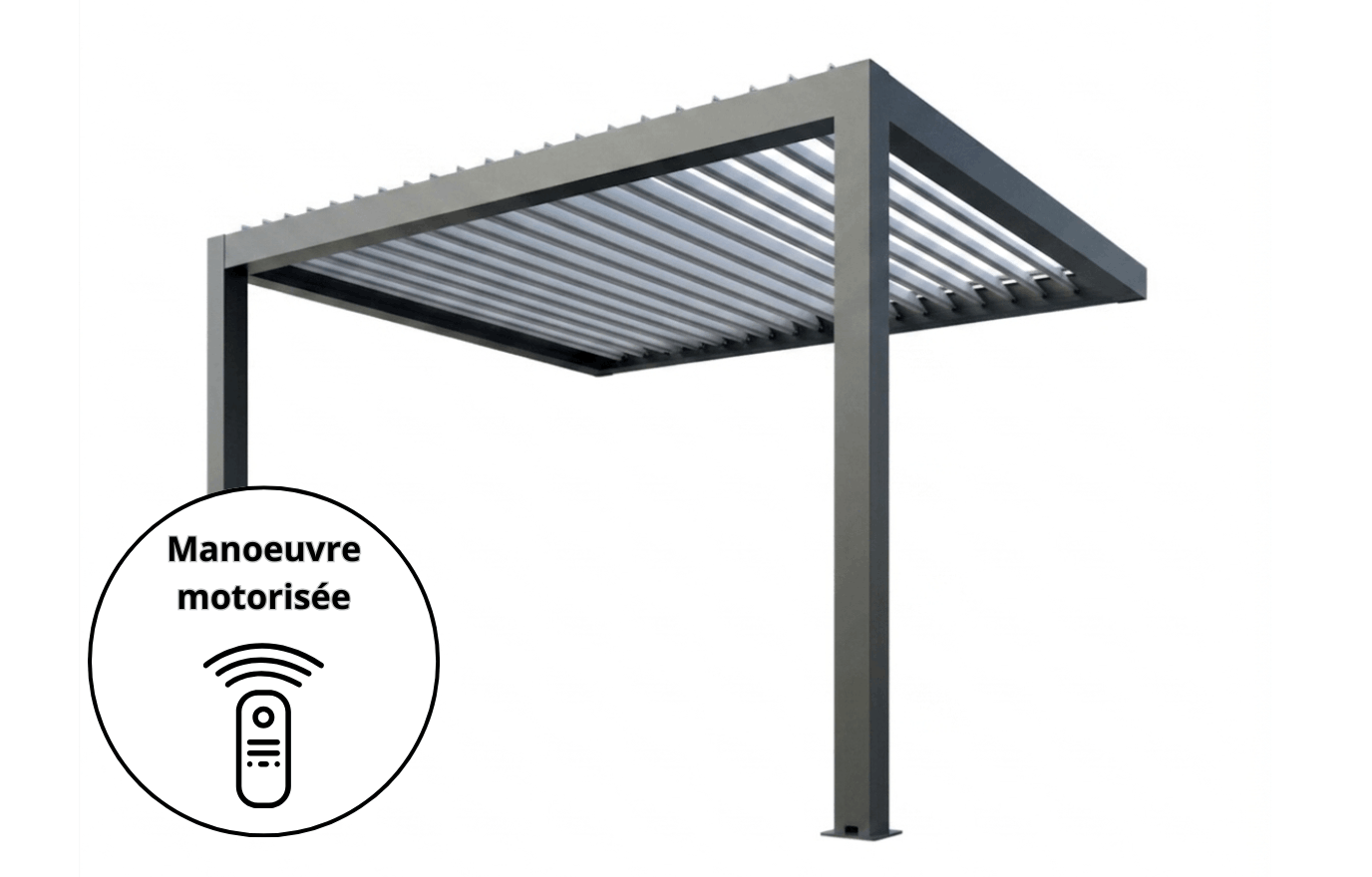 Pergola bioclimatique motorisée adossée - Mimas