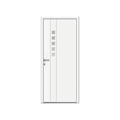 Porte d'entrée aluminium panneau vitré - Bonette