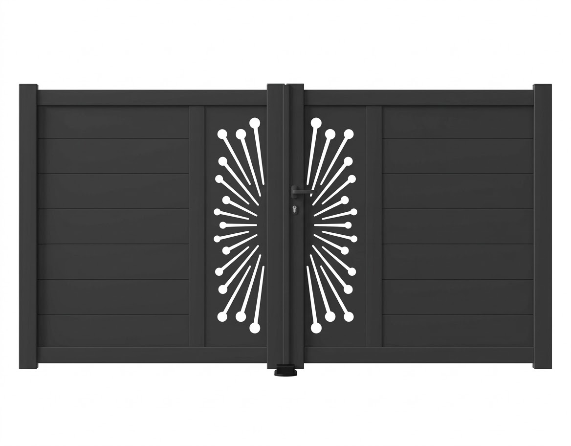 Portail battant aluminium manuel - Sumatra