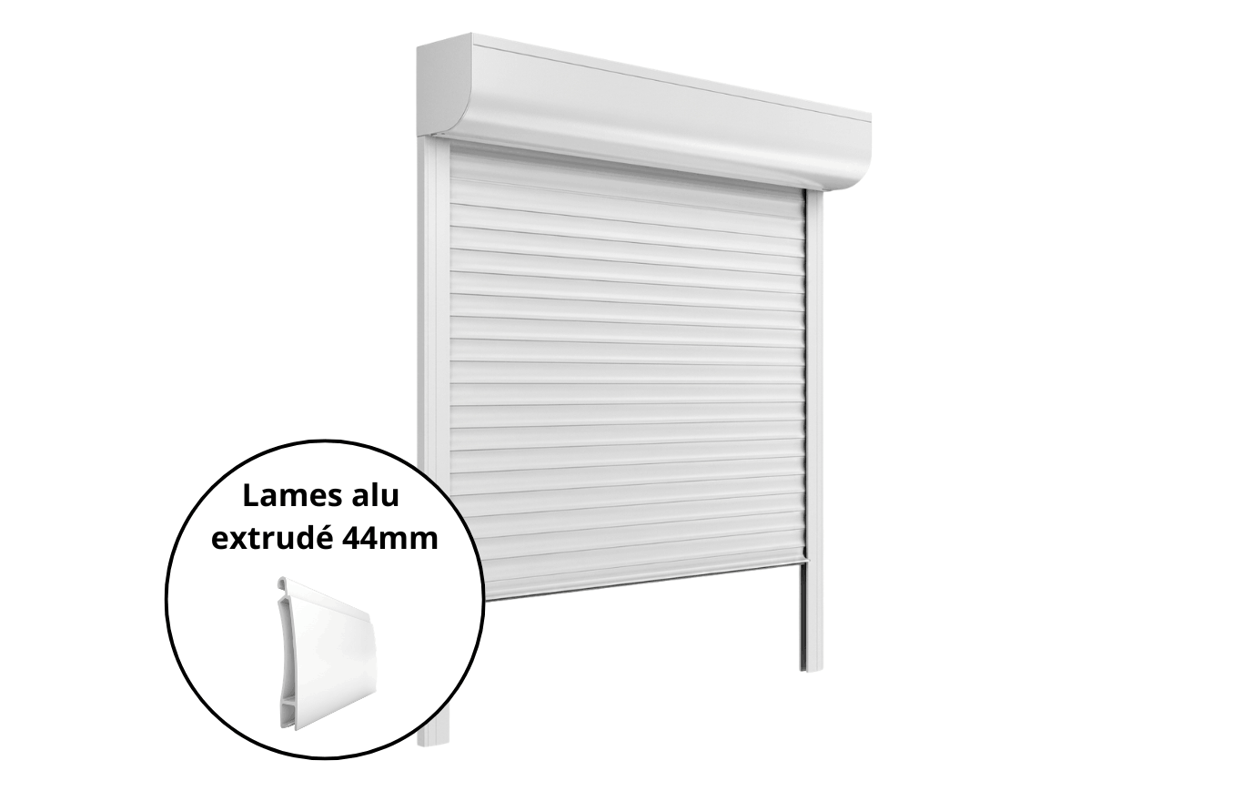 Volet Roulant rénovation - Lames en aluminium extrudé de 44mm