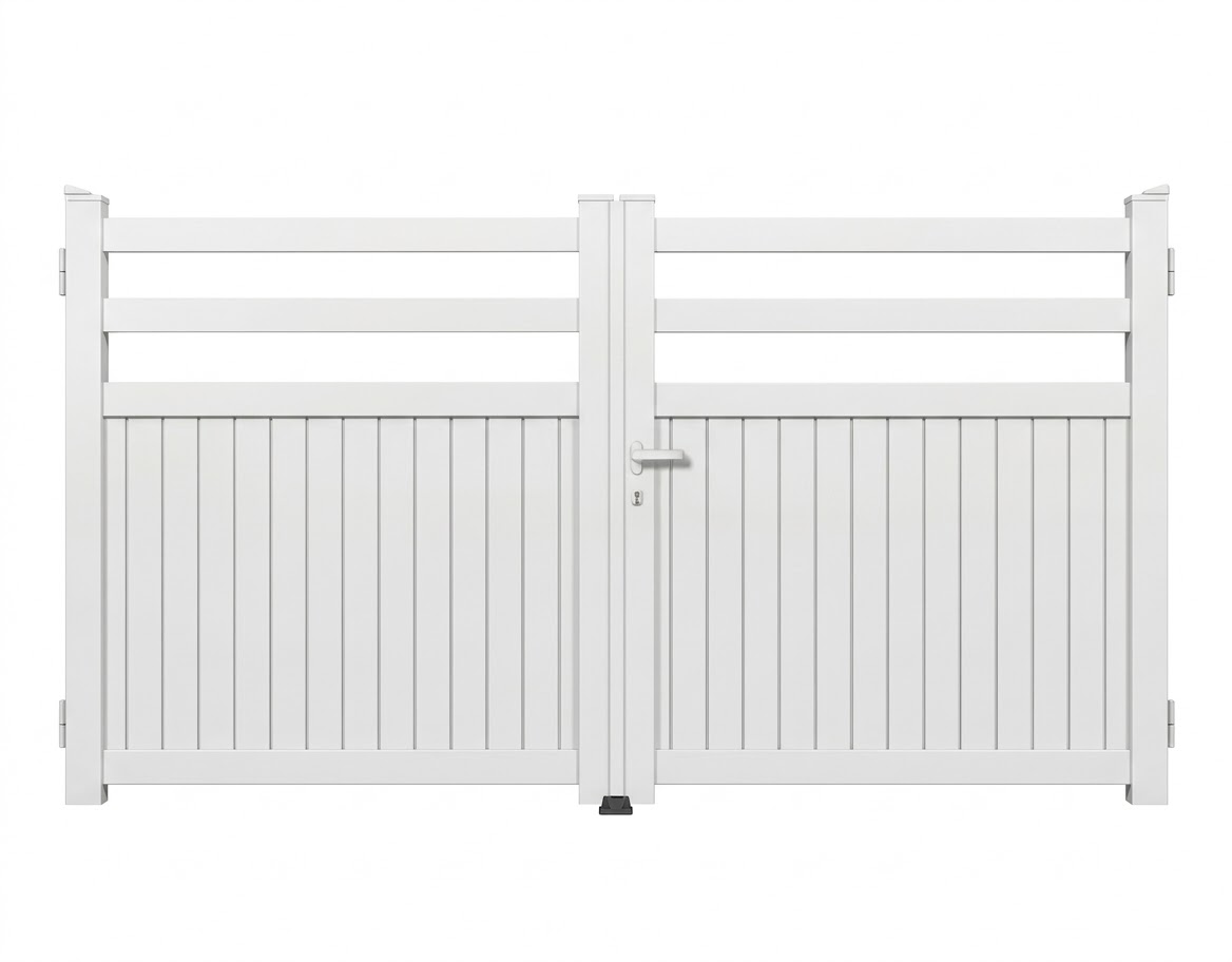 Portail battant aluminium semi-ajouré - Corse
