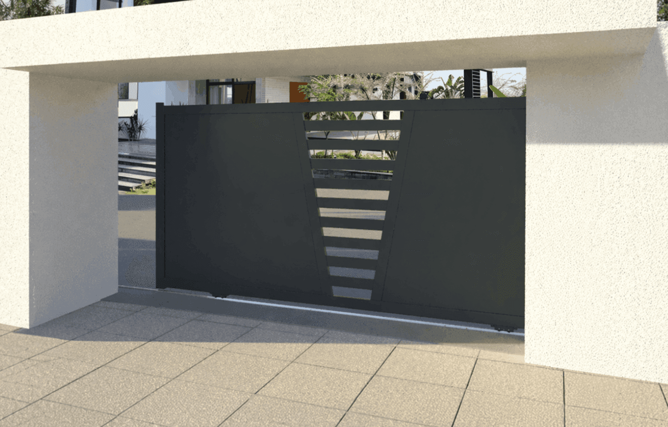 Portail coulissant aluminium - Madere