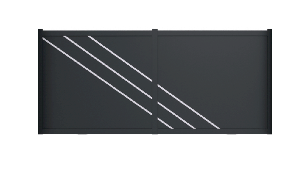 Portail coulissant aluminium manuel - Seychelles