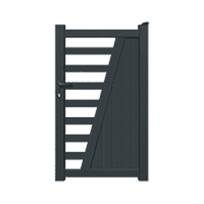 Portillon Aluminium semi-ajouré - Maurice