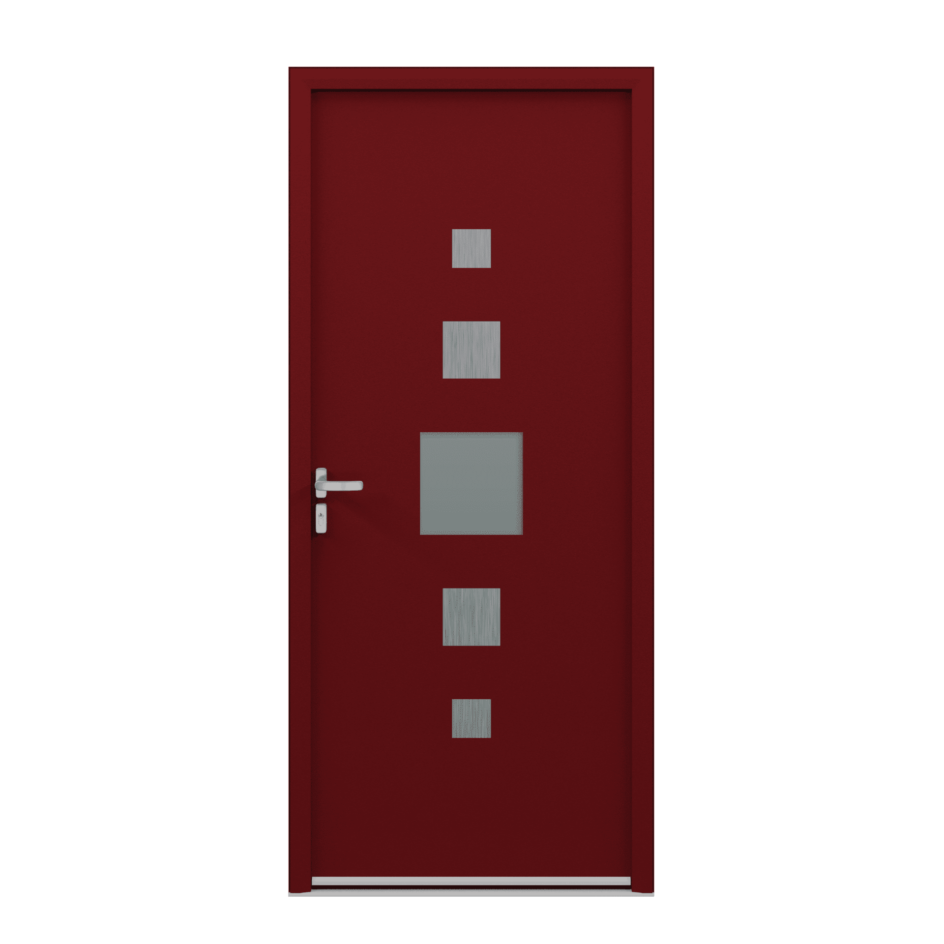 Porte d'entrée acier panneau vitré - Bourget
