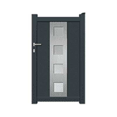 Portillon Aluminium vitré - Chypre