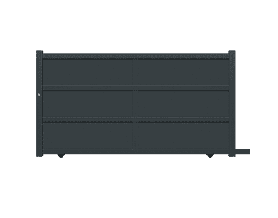 Portail coulissant aluminium plein - Guadeloupe