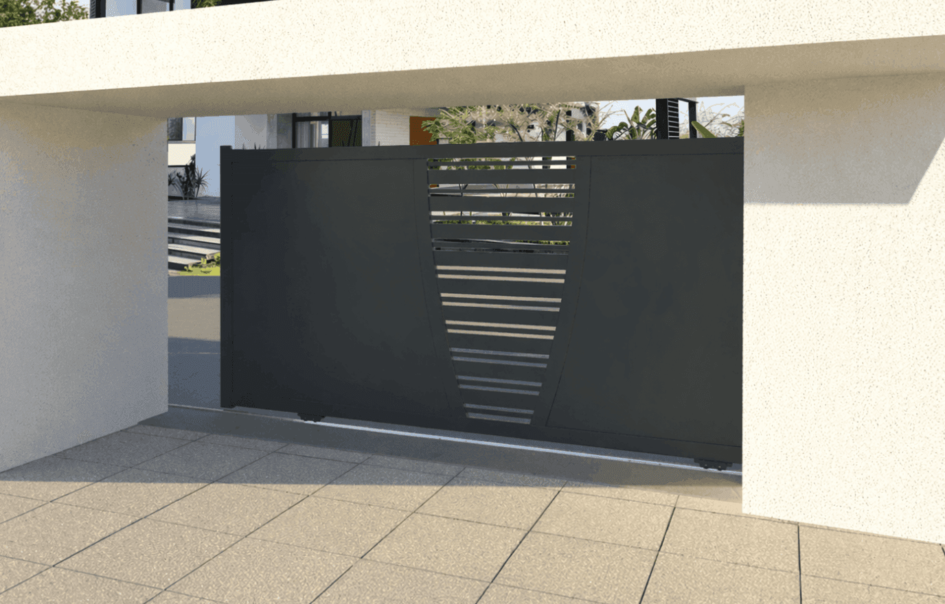 Portail coulissant aluminium - Nosy