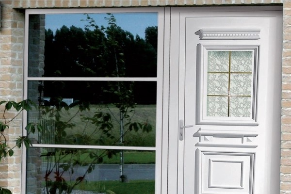 Porte d'entrée PVC contemporain