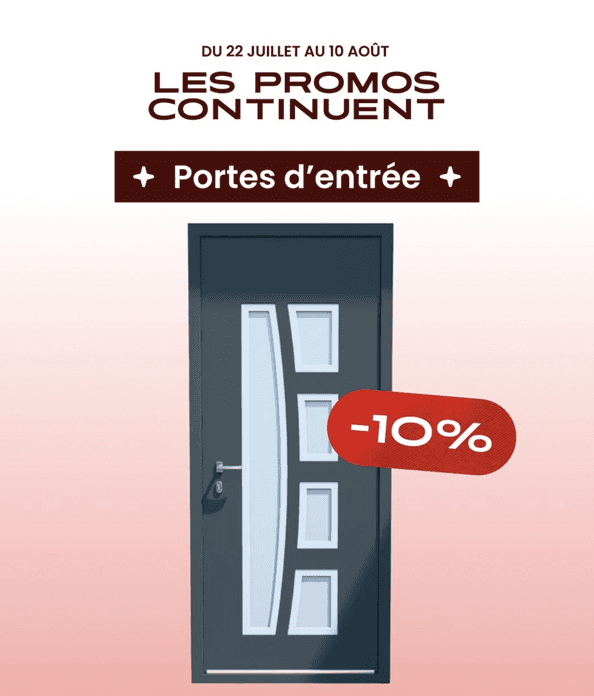 -10% sur les portes d'entrée